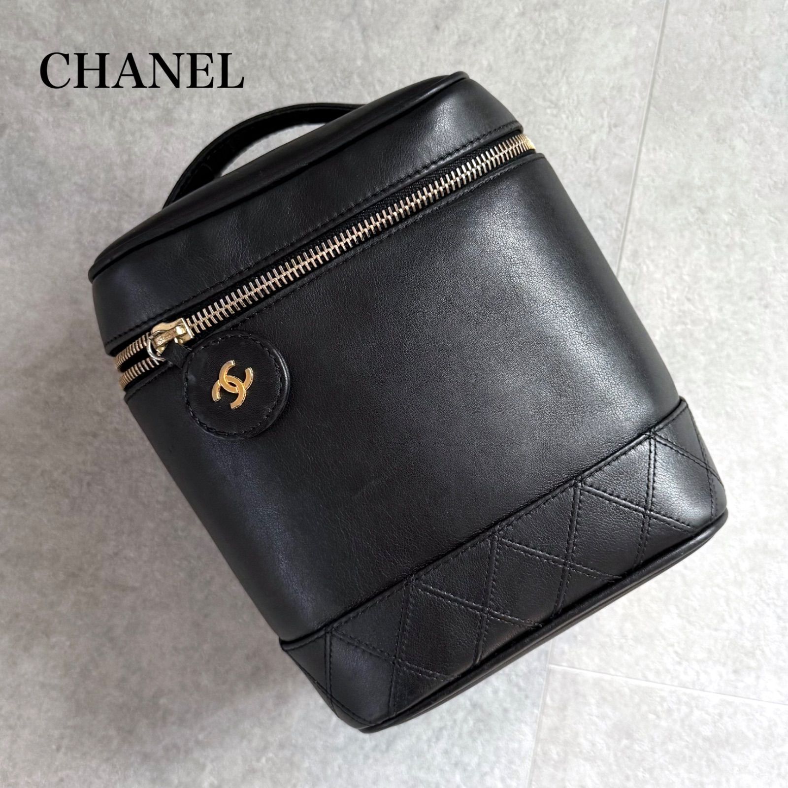 CHANEL シャネル ビコローレ ココマーク バニティバック ブラック