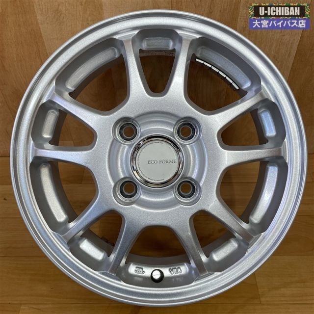 ECO FORME 4 0 J 13インチ 45 H 100 ホイールのみ 4本 セット スタッドレス用にも N BOX ONE WGN タント スペーシア アルト 等 004