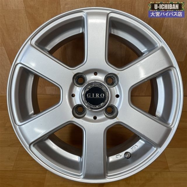 GIRO 5 J 14インチ 40 4 H 100 ホイールのみ 4本 セット 転がし用に ノート E 12系 ヴィッツ 130系 マーチ K 13系 等 004