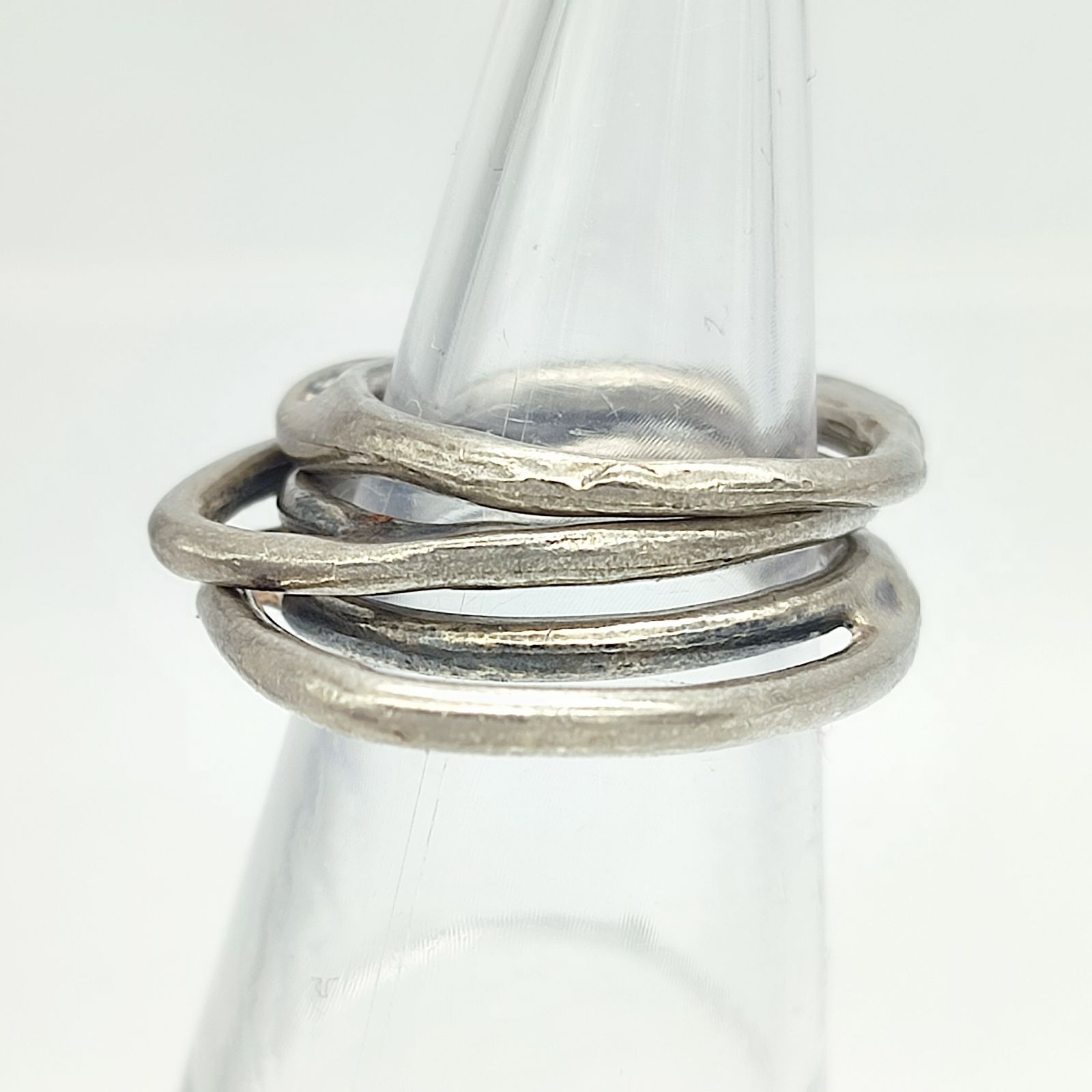 美品】IOSSELLIANI イオッセリアーニ パズルリング 3連 SILVER 