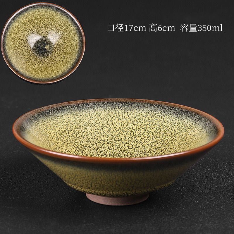 Ｗ１６６　茶碗　『曜変　天目茶碗』『新吾 造』　共箱　抹茶碗　茶道具 抹茶碗 抹茶茶碗 天目茶碗 曜変天目茶碗 茶道具 お茶碗 国宝 茶道 茶碗