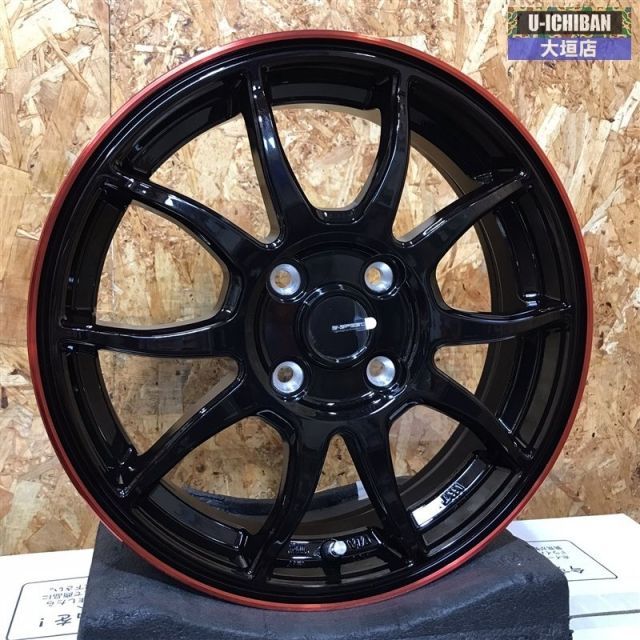 アウトレット N BOX ラパン ウェイク タント パレット ハスラー G SPEED P 06 15インチ 4 5 J 45 H 100 4本セット RED 002