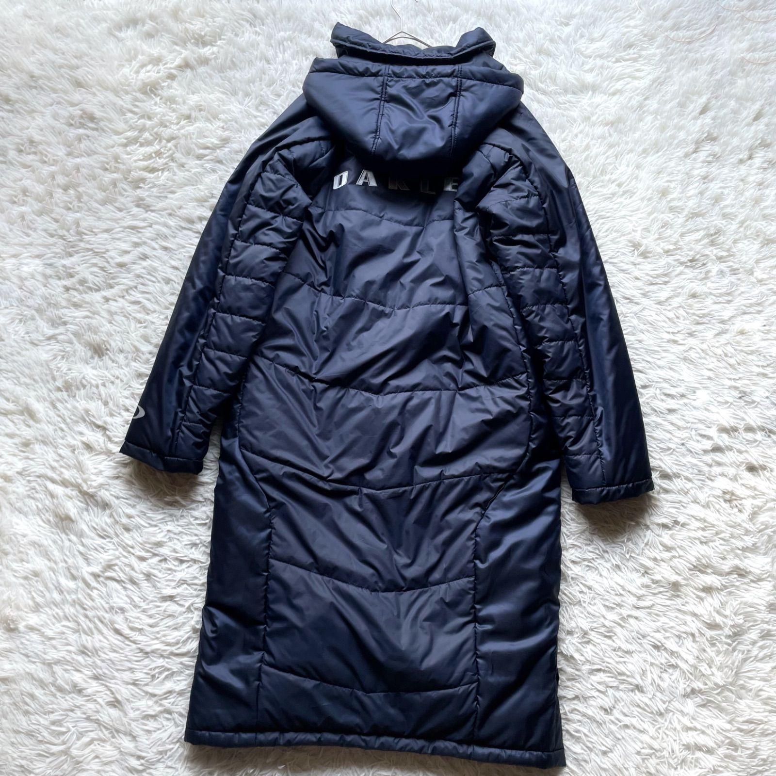 OAKLEY オークリー 美品 中綿ベンチコート ロング ビッグロゴ刺繍