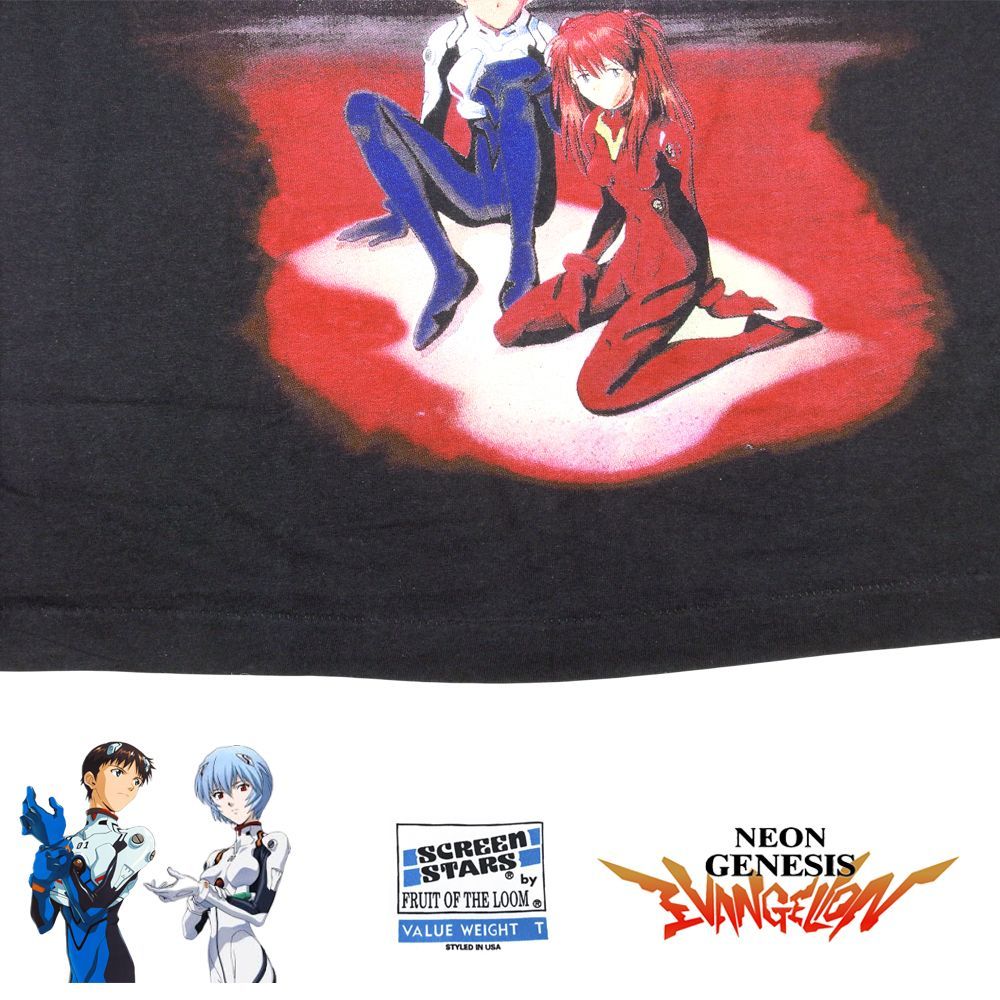 341 EVANGELION Tシャツ 新世紀 エヴァンゲリオン アニメ ブラック L