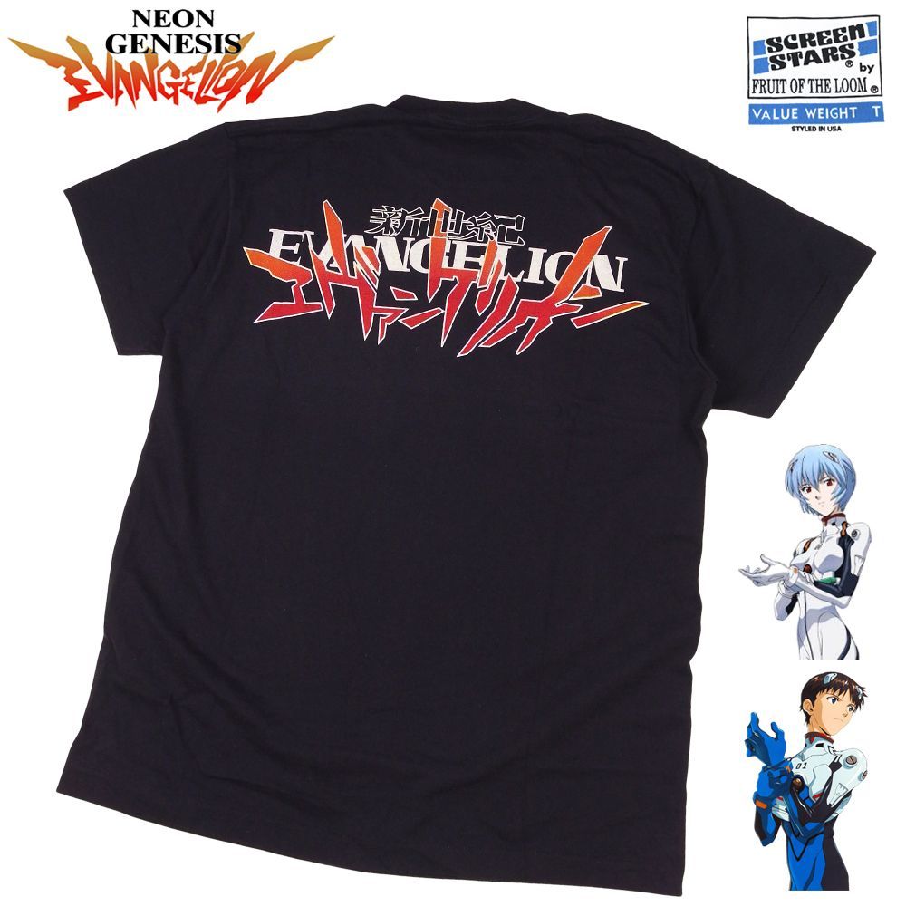 341 EVANGELION Tシャツ 新世紀 エヴァンゲリオン アニメ ブラック L
