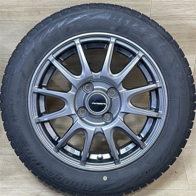 軽 軽自動車 等 エアベルグ 4 5 14 43 H 100 ブリヂストン VRX 2 155 65 R 14インチ スタッドレス 4本セット 009