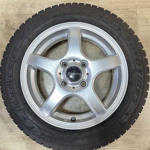 軽 軽自動車 等 Eruvova 4 5 14 45 H 100 製 トーヨー ガリットGIZ 2 155 65 R 14インチ スタッドレス 4本セット 009