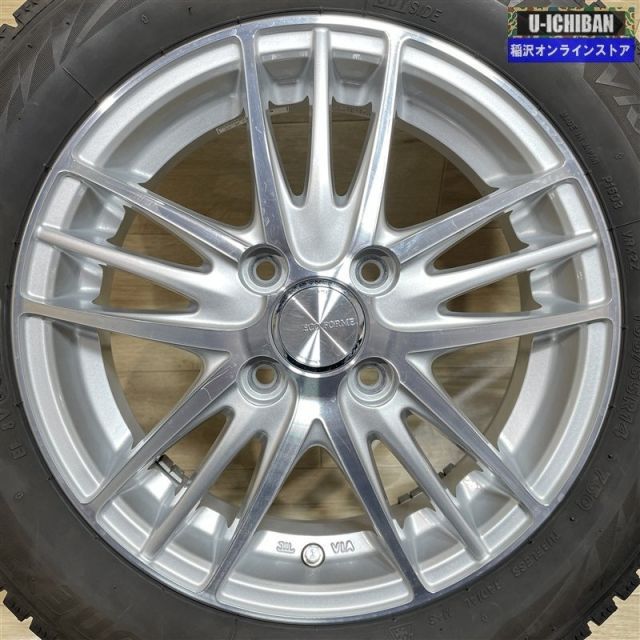 軽 N BOX タント スペーシア 等 エコフォルム 4 5 14 45 H 100 ブリヂストン VRX 2 155 65 R 14インチ スタッドレス 4本セット 009