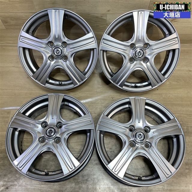 フィット フリード4穴車 E 13ノート 等 VELVA 5 15 50 4 H 100 15インチ ホイール 4本セット 002 R