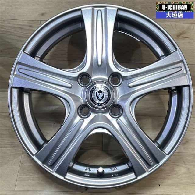 フィット フリード4穴車 E 13ノート 等 VELVA 5 15 50 4 H 100 15インチ ホイール 4本セット 002 R