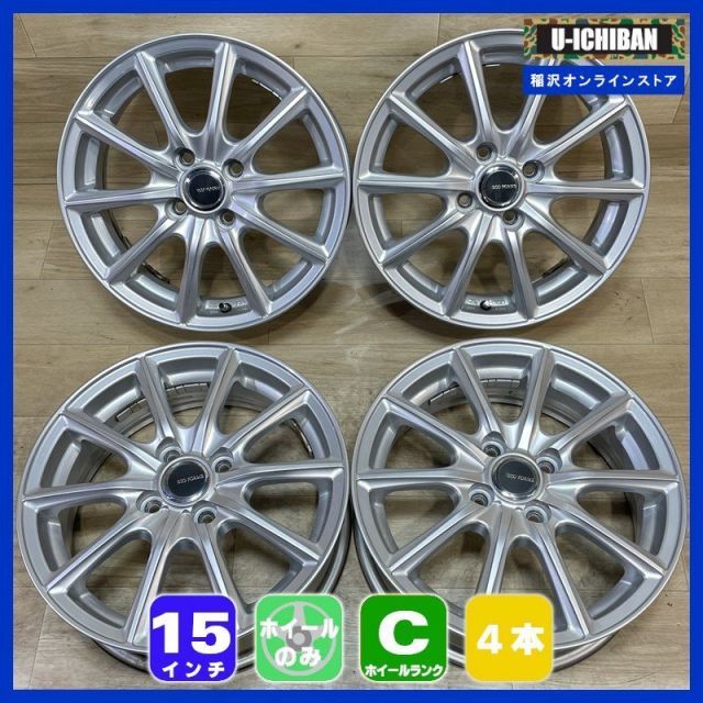 ヤリス アクア スイフト スペイド E 12ノート MAZDA 2 等 エコフォルム 5 15 42 4 H 100 15インチ ホイール 4本セット 009