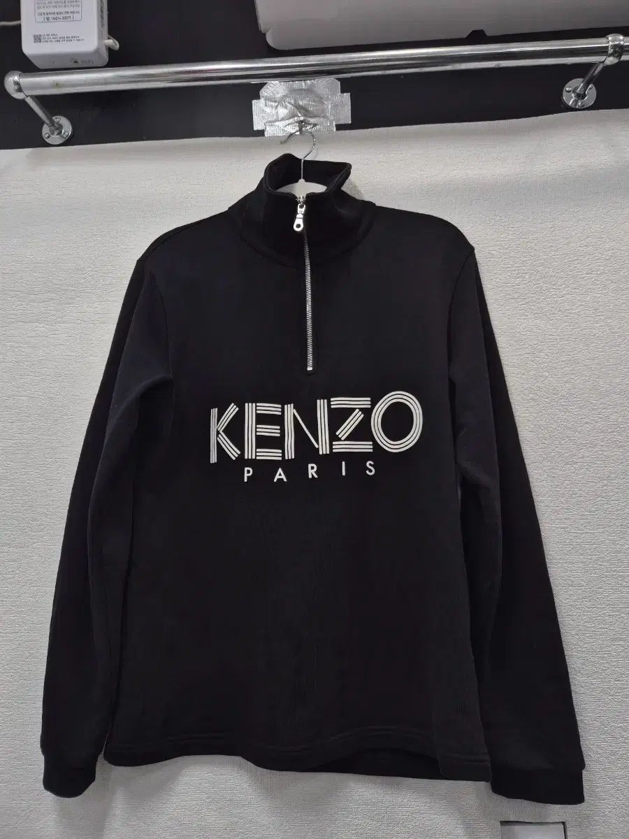 KENZO ケンゾー ブラック ハーフジップアップ スウェット / 95(正規品)
