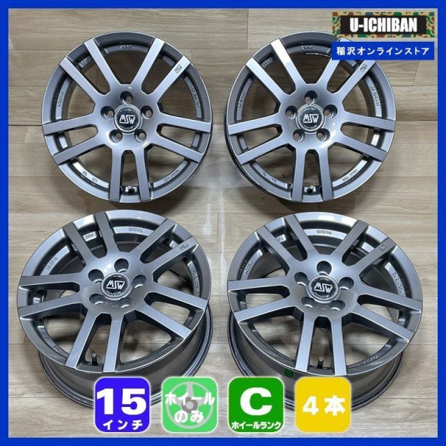 VW ポロ 等 MSW 6 5 15 40 H 100 15インチ ホイール 4本セット 009