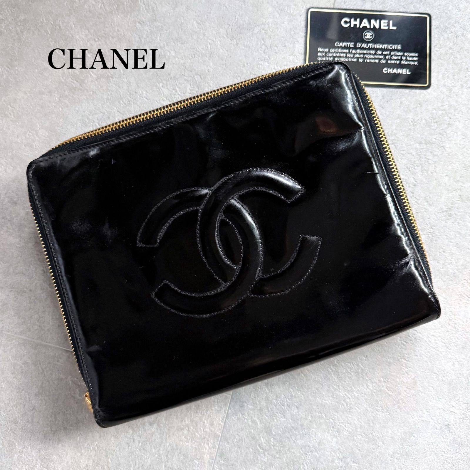 希少 CHANEL シャネル ココマーク ジュエリーケース パテントレザー