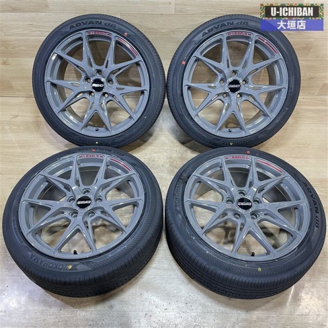 RAYS ベルサス VV 21 S 8 18 45 5 H 114 3 ヨコハマ アドバンｄB V 553 215 R 製 18インチ 4本セット プリウスα 等 002