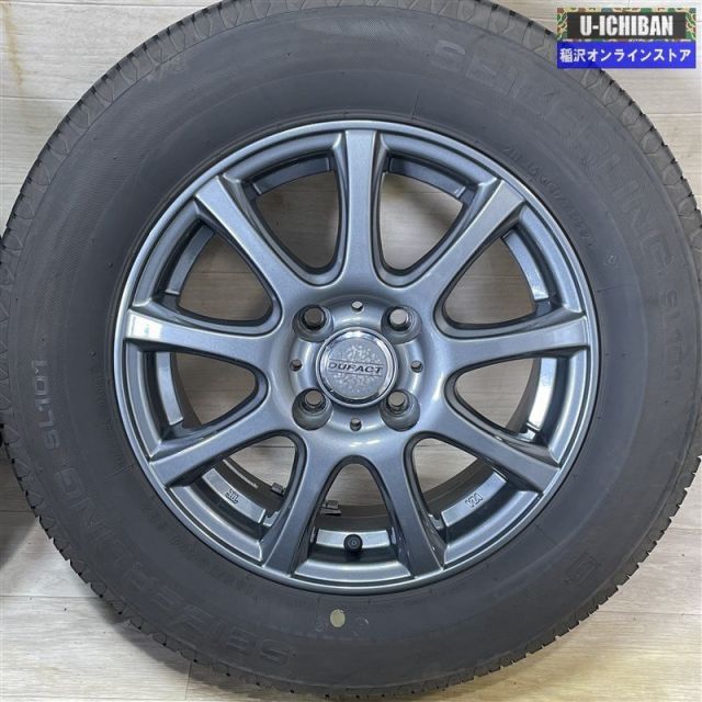 120系カローラフィルダー E 12ノート 等 DUFACT 5 14 42 4 H 100 セイバーリング SL 101 185 70 R 製 14インチ 4本セット 009 k