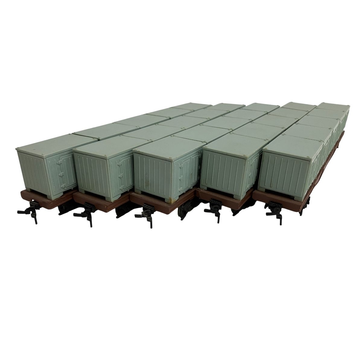 メーカー不明 HOゲージ コンテナ車 鉄道模型 おまとめ5両セット