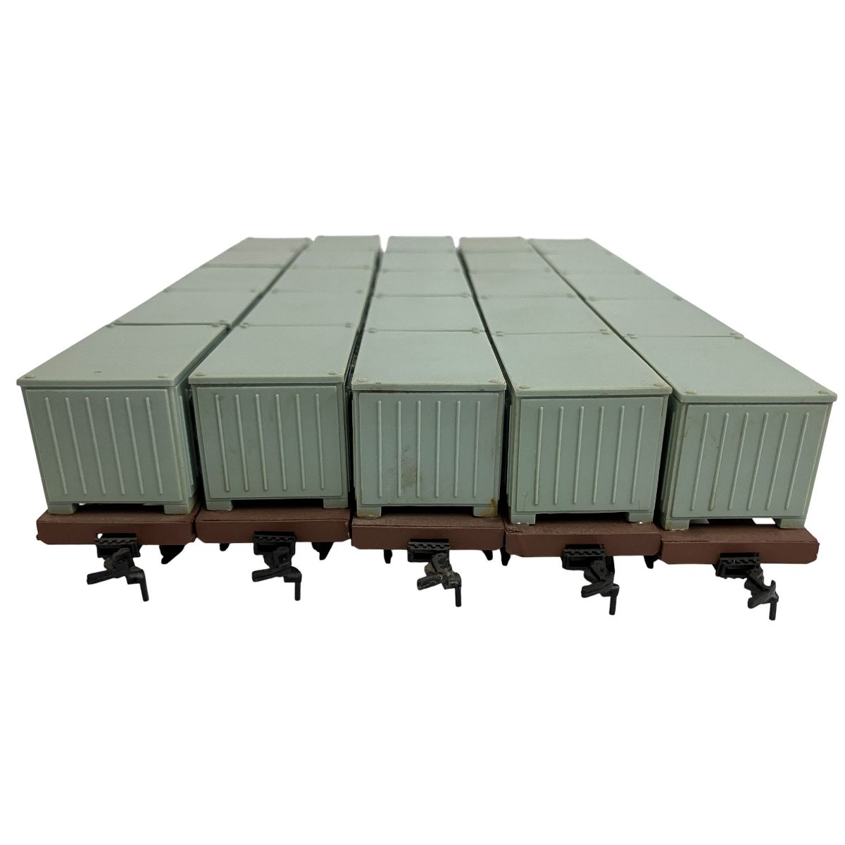 メーカー不明 HOゲージ コンテナ車 鉄道模型 おまとめ5両セット