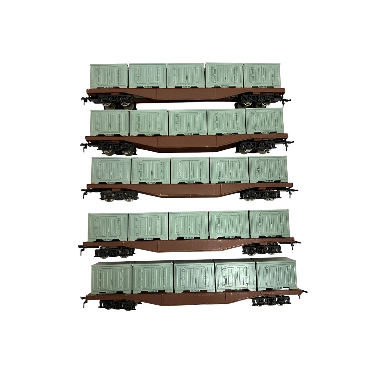 メーカー不明 HOゲージ コンテナ車 鉄道模型 おまとめ5両セット