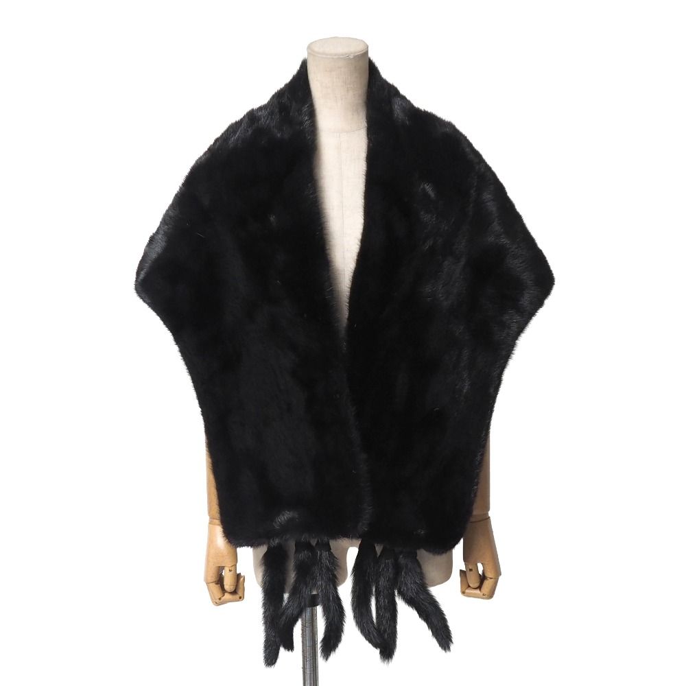 SAGA MINK サガミンク ストール ミンクファー フリンジ ショール ティ