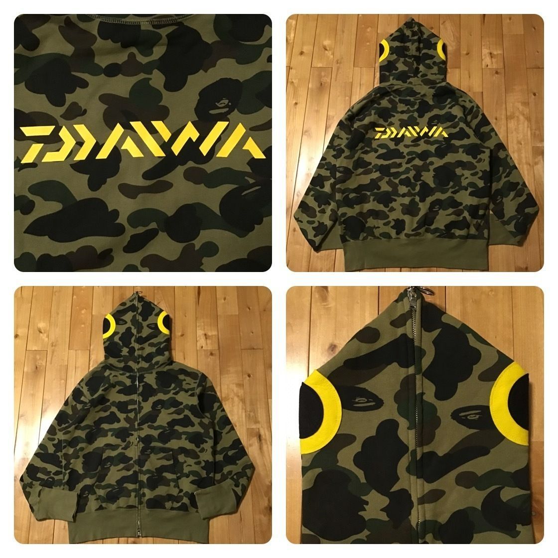 ☆XL☆ DAIWA × BAPE CAMO フィッシュ パーカー a bathing ape fish