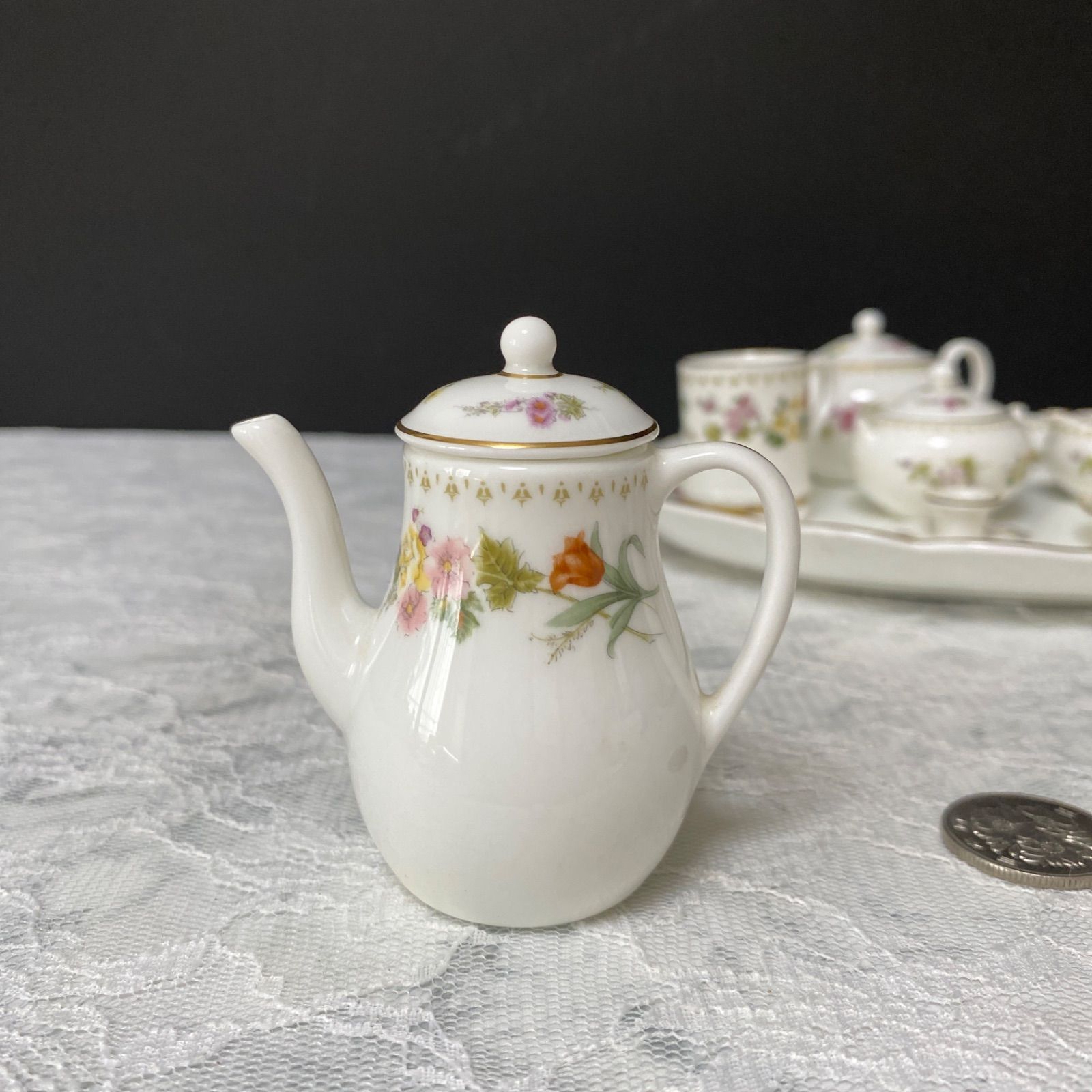 ウェッジウッド ミラベル ミニチュア ティーセット コーヒーセット