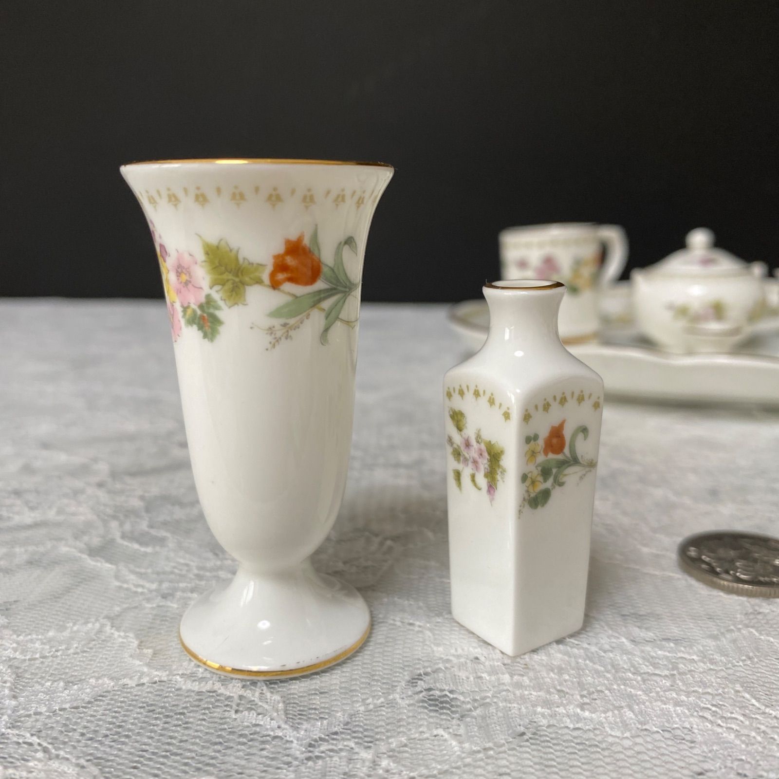 ウェッジウッド ミラベル ミニチュア ティーセット コーヒーセット