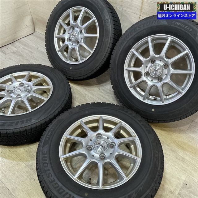  軽 軽自動車 等 スマート 4 13 42 H 100 ブリヂストン VRX 2 145 80 R 13インチ スタッドレス 4本セット 009 k 13インチ タイヤ ホイールセット