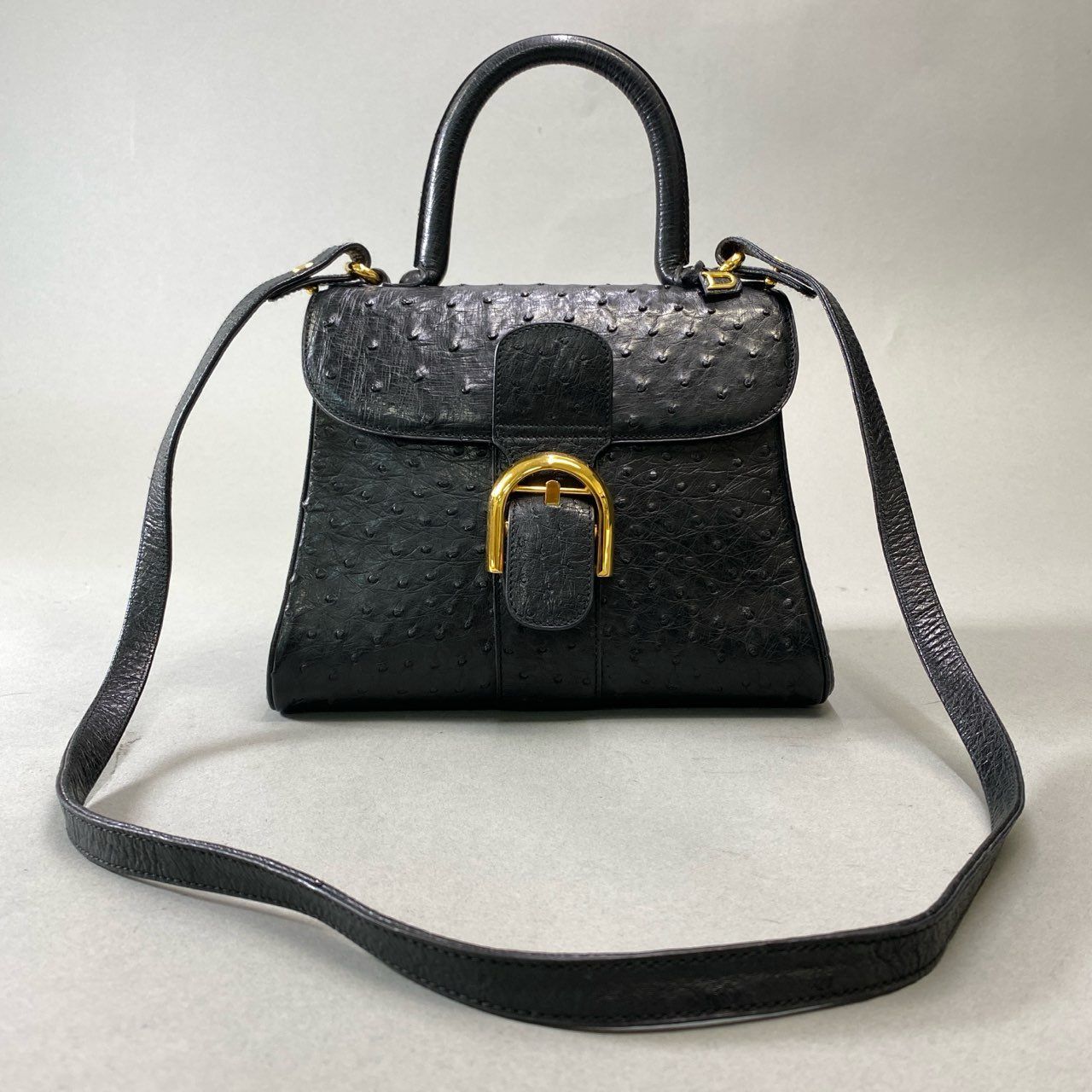 AL8 【美品】DELVAUX デルヴォー ブリヨン オーストリッチ 