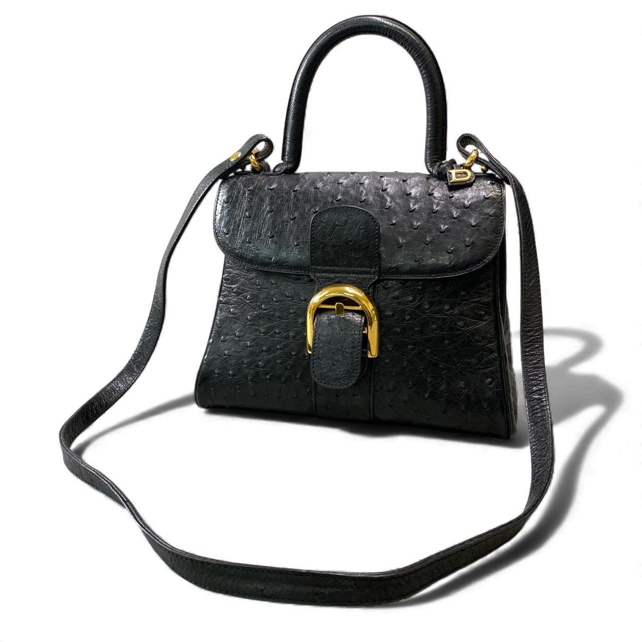 AL8 【美品】DELVAUX デルヴォー ブリヨン オーストリッチ 
