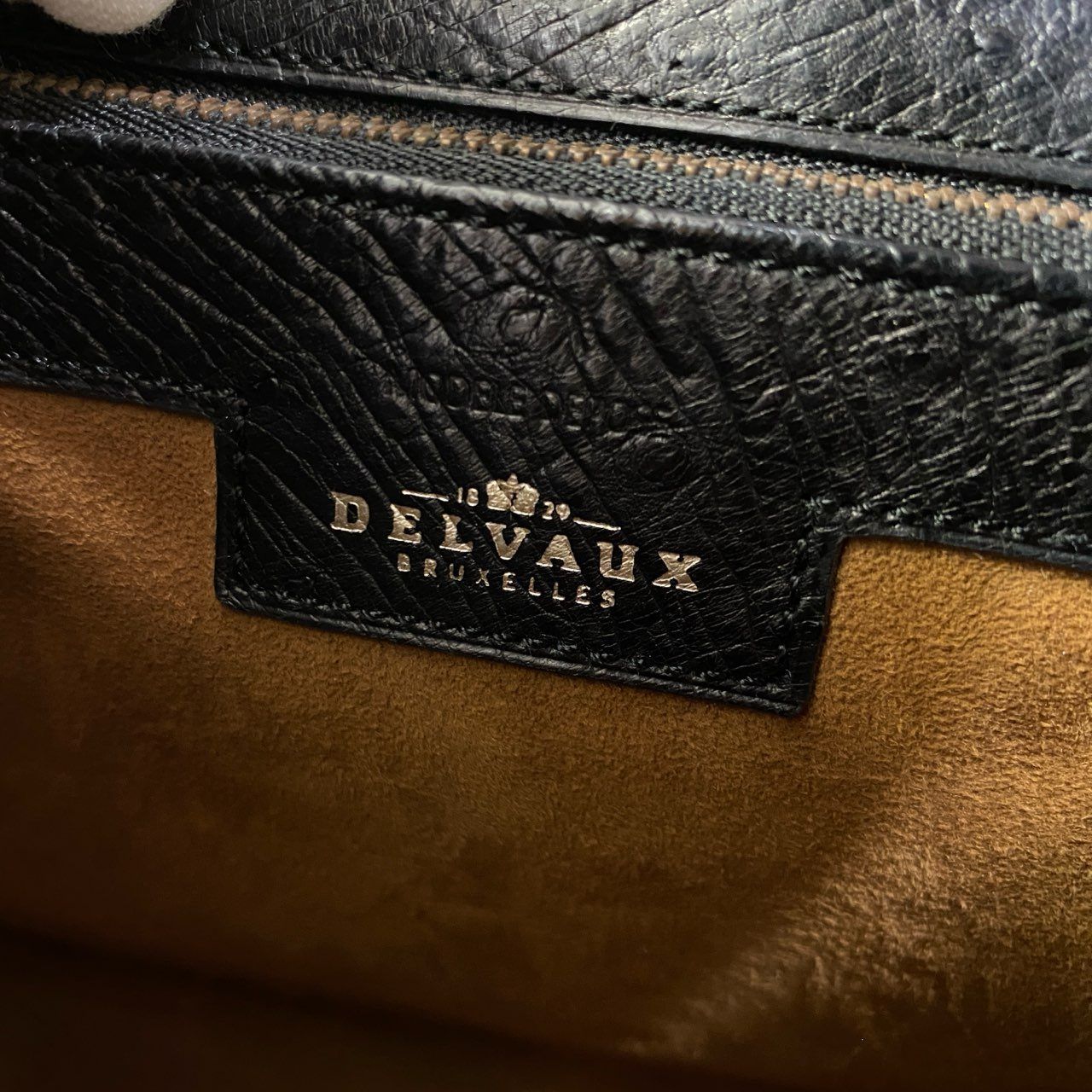 AL8 【美品】DELVAUX デルヴォー ブリヨン オーストリッチ 