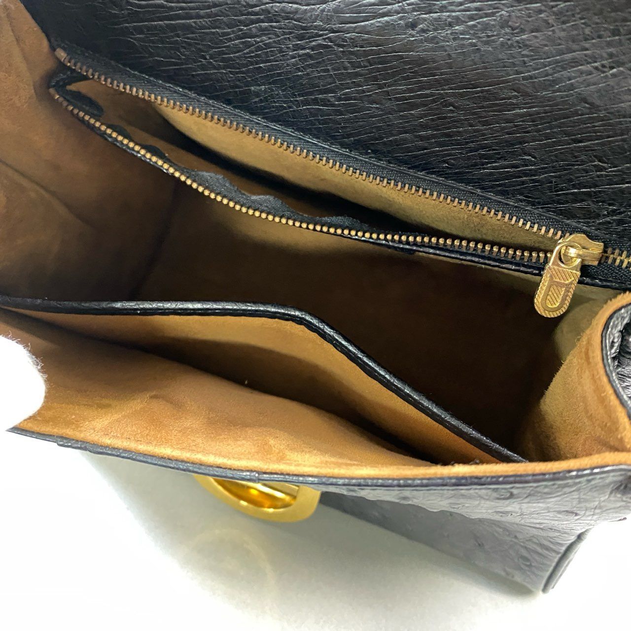 AL8 【美品】DELVAUX デルヴォー ブリヨン オーストリッチ 