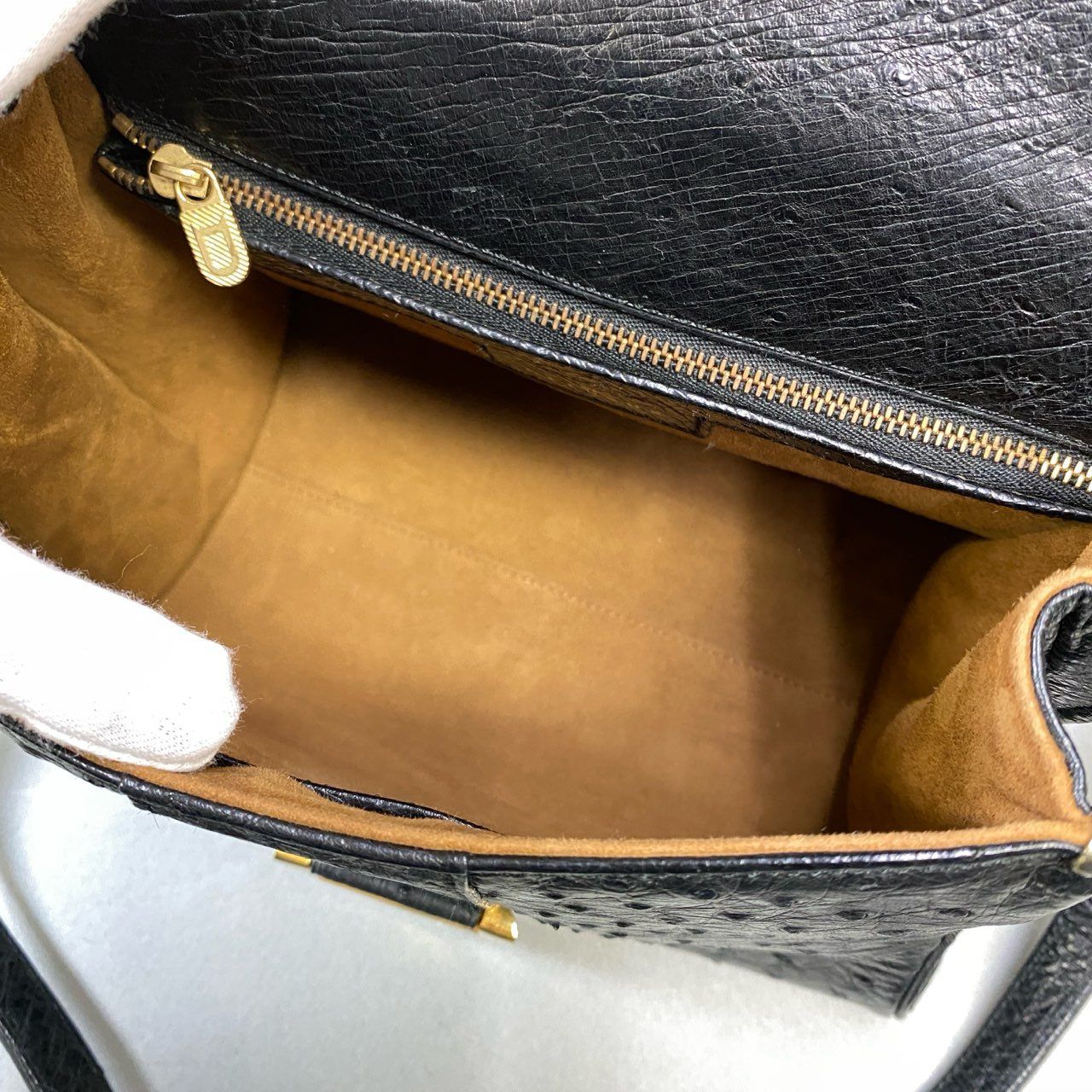 AL8 【美品】DELVAUX デルヴォー ブリヨン オーストリッチ 