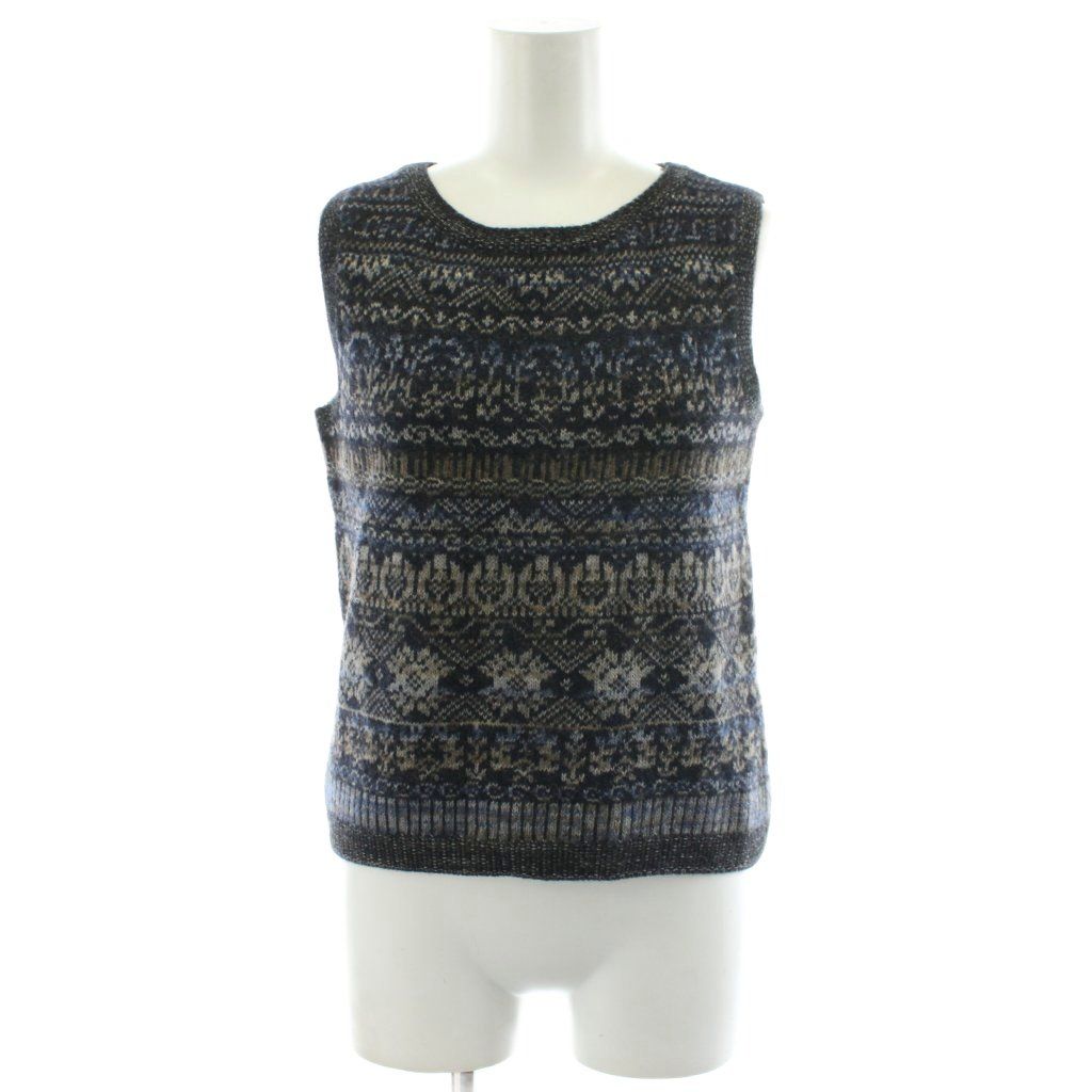 フォーティーファイブアールピーエム 45 R rpm セットアップ 上下 ベスト プルオーバー フ スカート ひざ丈 ニット アルパカ混 2 1 紺 ネイビー AN 18