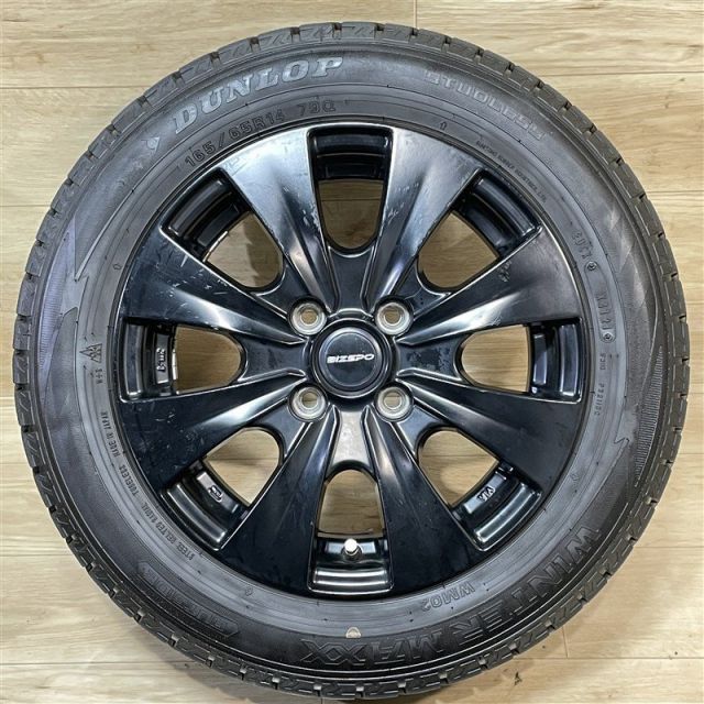 タンク ルーミー 等 BIZSPO 5 14 39 4 H 100 ダンロップ WM 02 165 65 R 14インチ スタッドレス 4本セット 009