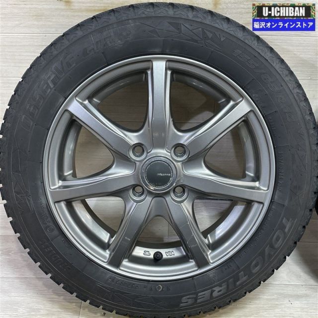 軽 軽自動車 等 MILLOUS 4 5 14 45 H 100 トーヨー ガリットGIZ 2 155 65 R 14インチ スタッドレス 4本セット 009 k