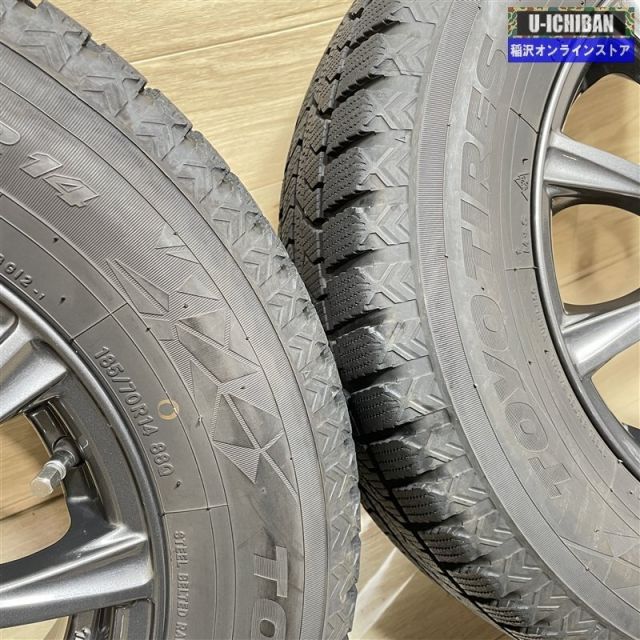  E 12ノート 等 TEAD 5 14 38 4 H 100 トーヨー オブザーブGIZ 2 185 70 R 製 14インチ スタッドレス 4本セット 009 14インチ タイヤ ホイールセット