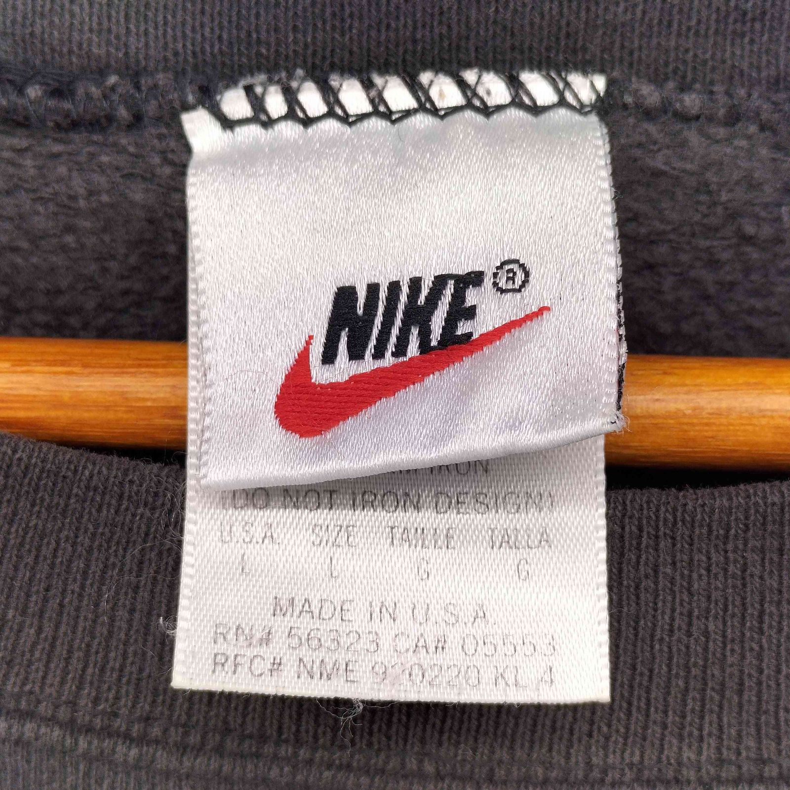 ナイキ NIKE 90S USA製 銀タグ フロントプリント クルーネック