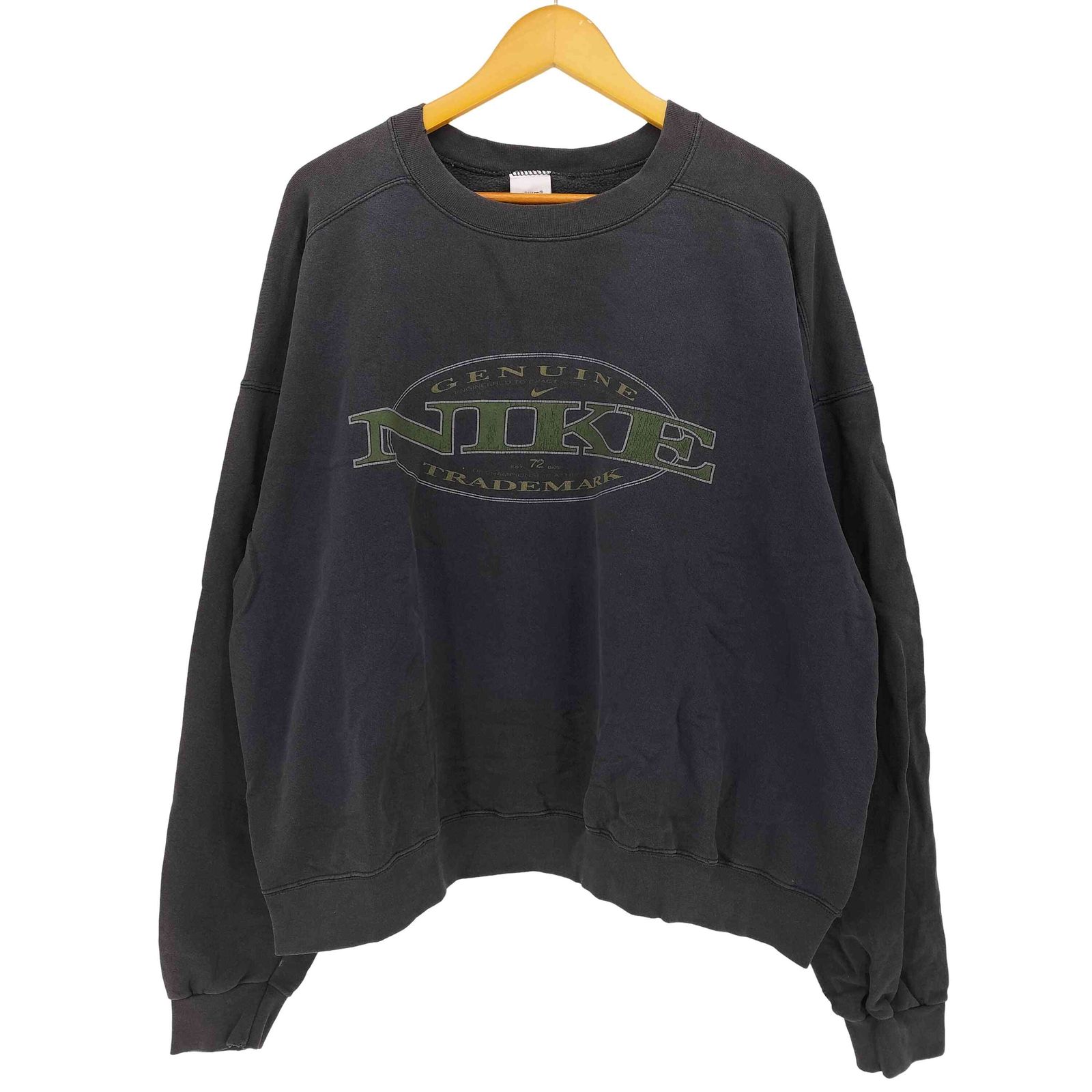 ナイキ NIKE 90S USA製 銀タグ フロントプリント クルーネック