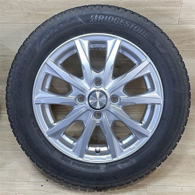 軽 軽自動車 等 ジョーカー 4 5 14 45 H 100 製 ブリヂストン VRX 3 155 65 R 14インチ スタッドレス 4本セット 009