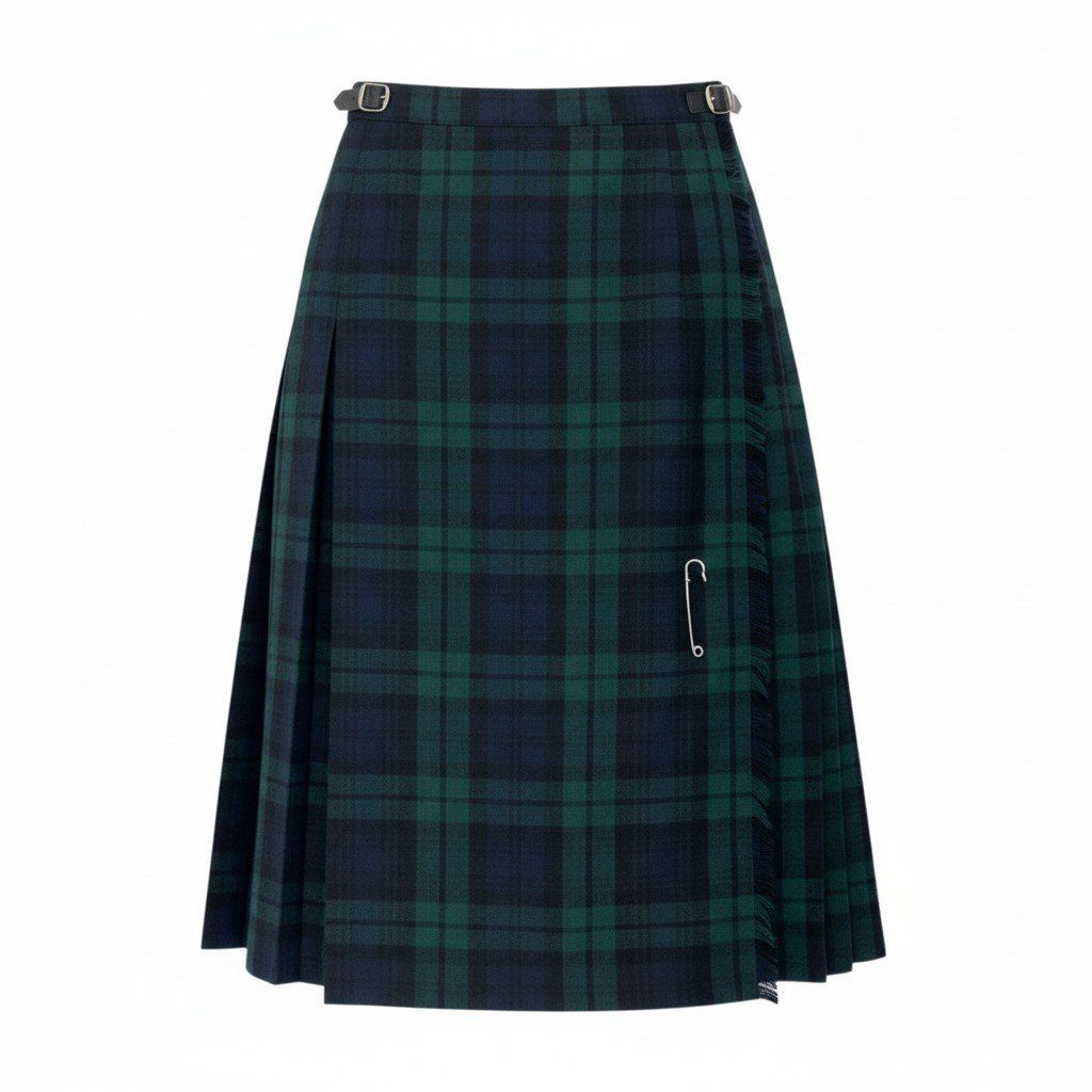 23 L 8 O’NEIL OF DUBLIN オニールオブダブリン チェック柄 巻きスカート ロングスカート クリップ付き 12 グリーン レディース 女性用u 02 t