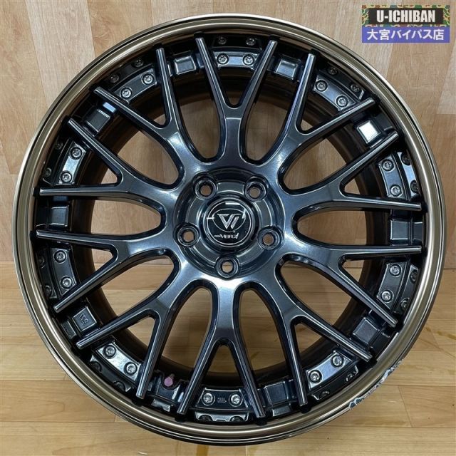 KUHL VERZ KCV 01 8 0 J 19インチ 37 5 H 114 3 O disk クリスタルブラック amp ブロンズリム ホイールのみ 4本セット シビック FK FL系 等 004