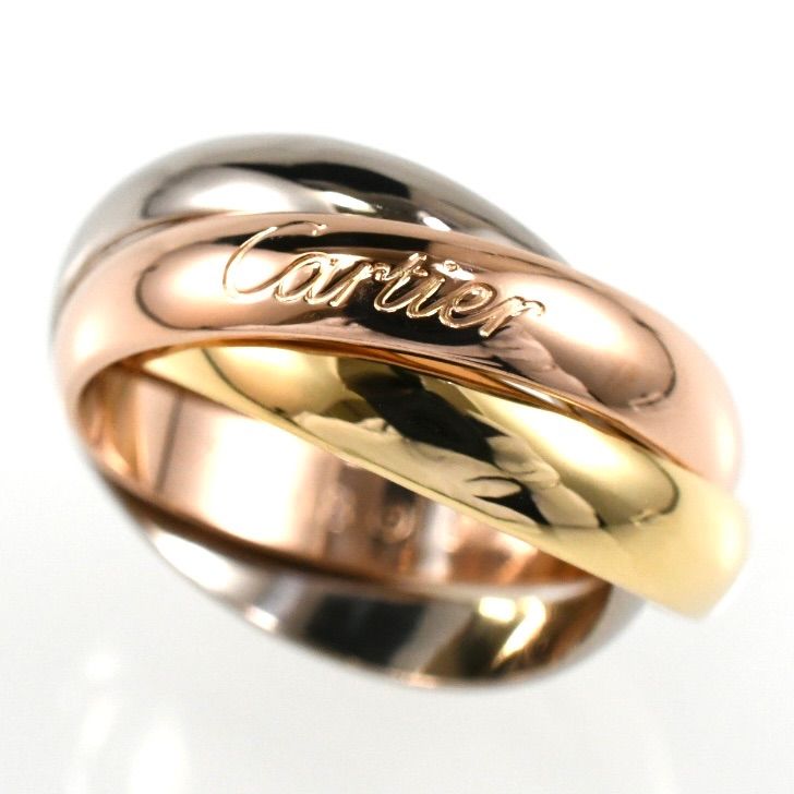 Cartier カルティエ トリニティリング MM スリーカラー 3連リング K18