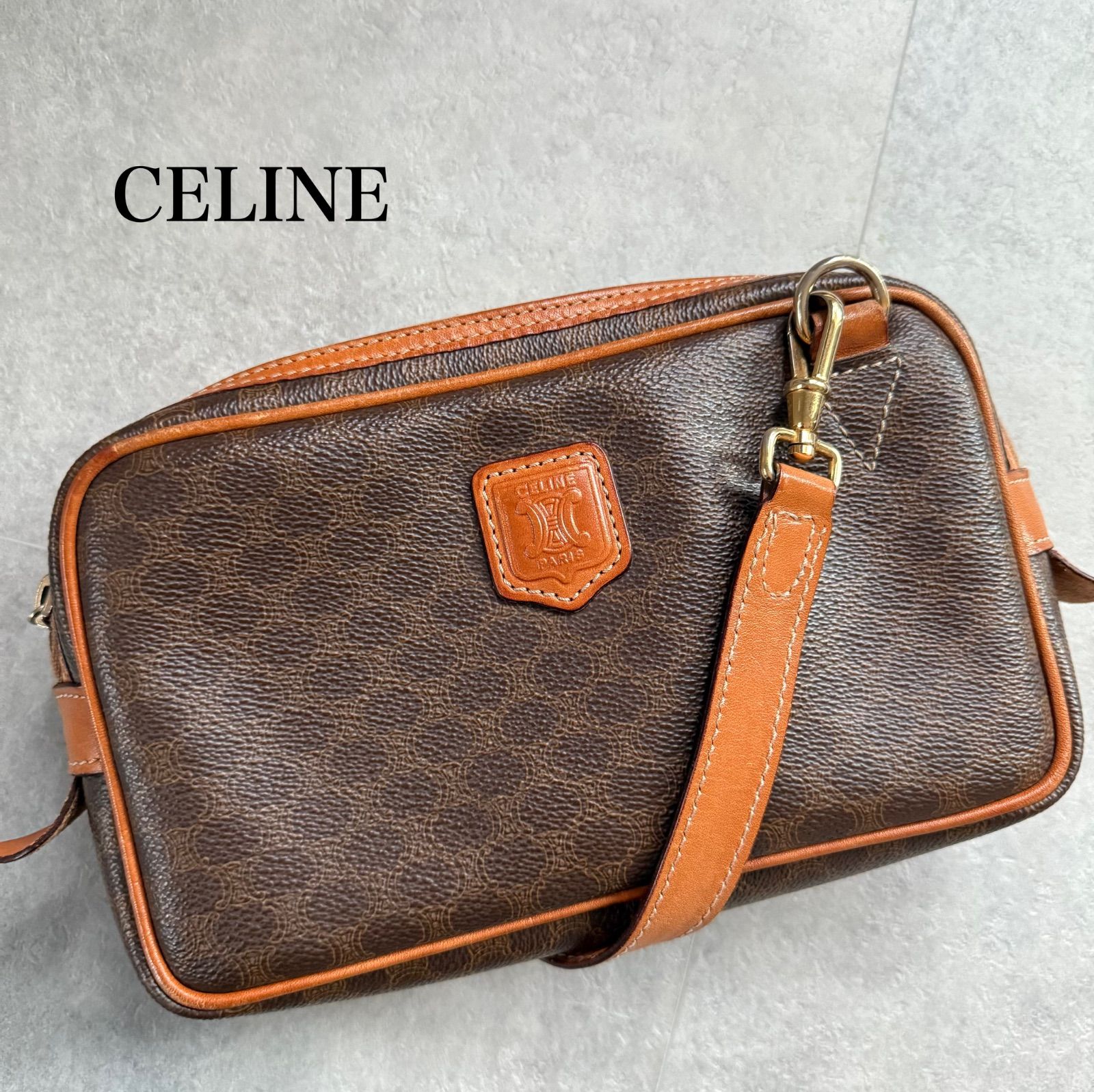 美品 CELINE セリーヌ マカダム 2way ショルダーバック カメラバック
