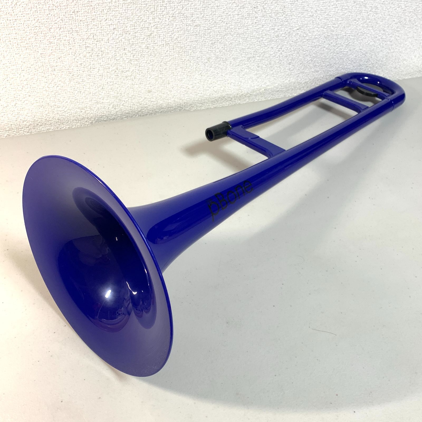 pBone トロンボーン 本体 マウスピース ケース付き 青 ブルー