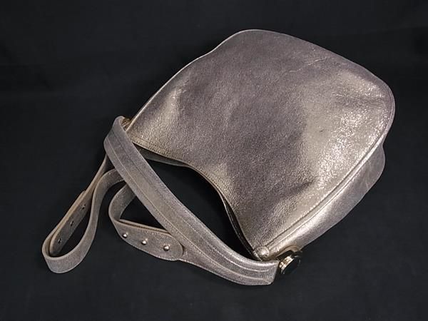 FURLA フルラ ハンドバッグ ホーボーバッグ ゴールド系 レザー 割引  