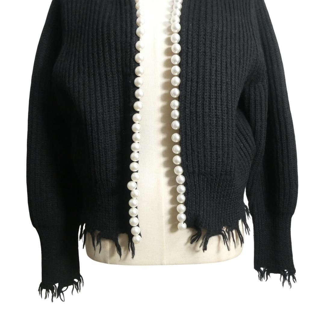 MADISON BLUE マディソンブルー サイズ01 ニット カーディガン パール