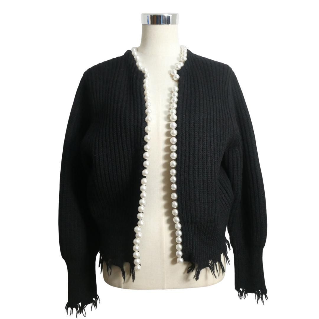 MADISON BLUE マディソンブルー サイズ01 ニット カーディガン パール