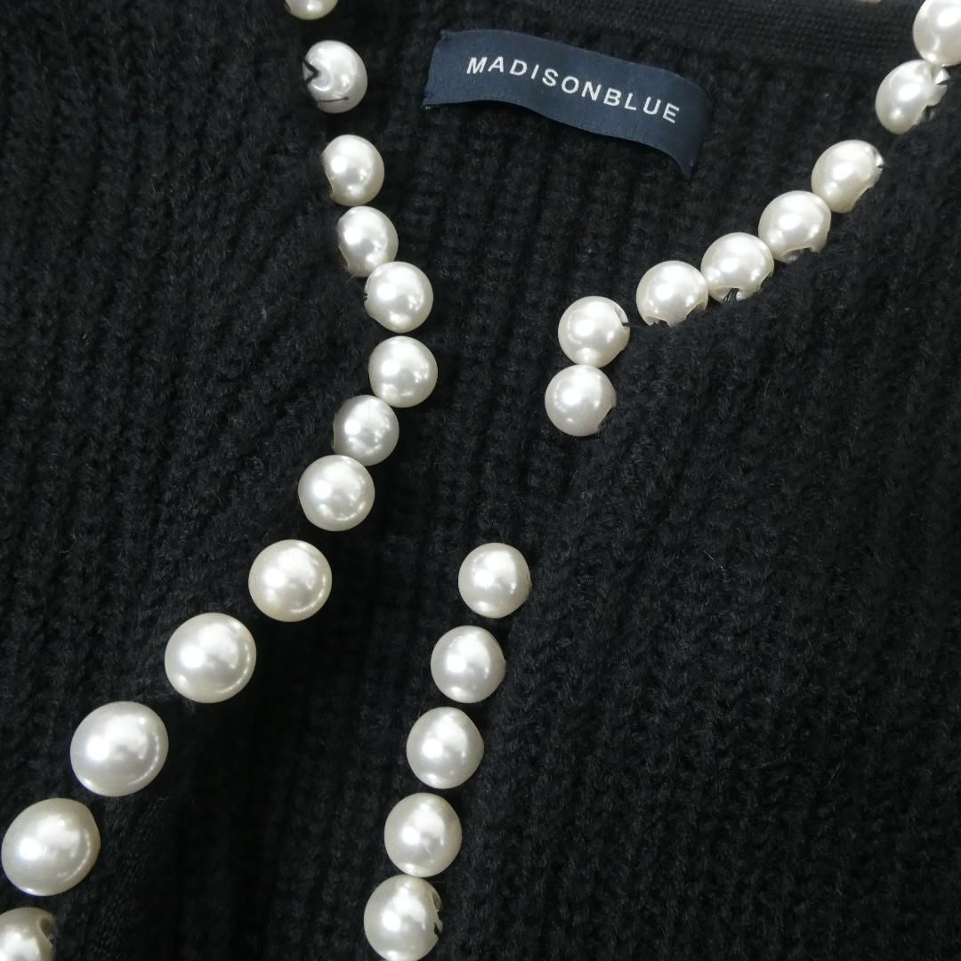 マディソンブルー MADISON BLUE カーディガン ニット パール装飾