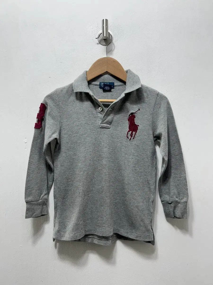 ポロラルフローレン キッズ 長袖 ポロTシャツ グレー 5T 公式通販